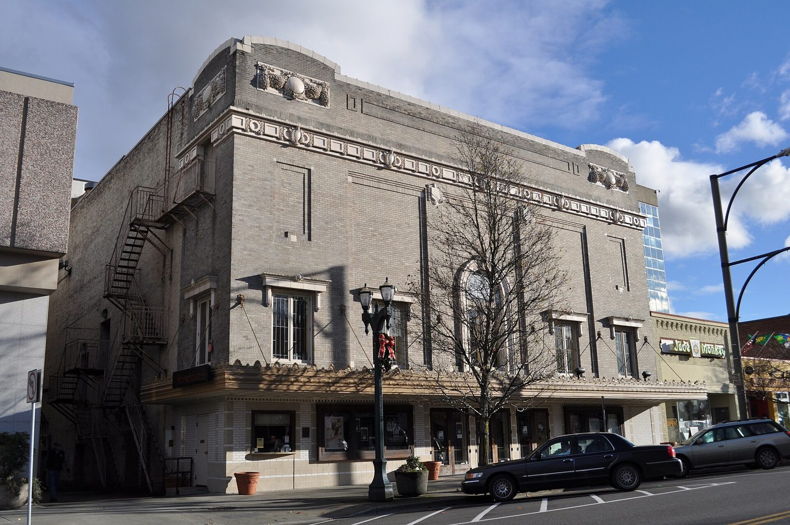 Facade and marquee of the Everett Theatre