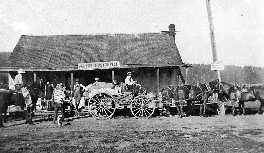 Early 1900s post office building in Whitney
